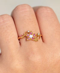 Girls Crew Crystal Disney Princess Mulan Flower Ring