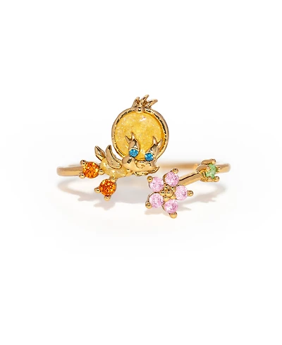 Girls Crew Crystal Looney Tunes Tweety Bird Adjustable Ring