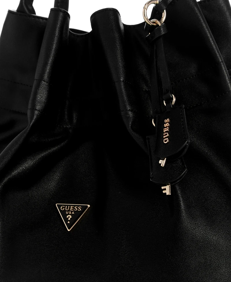 Guess Karima Medium Drawstring Tote Handbag