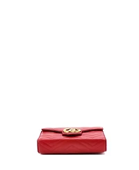 Pre-Owned Gucci Mini Gg Marmont Chain Wallet Matelasse Leather