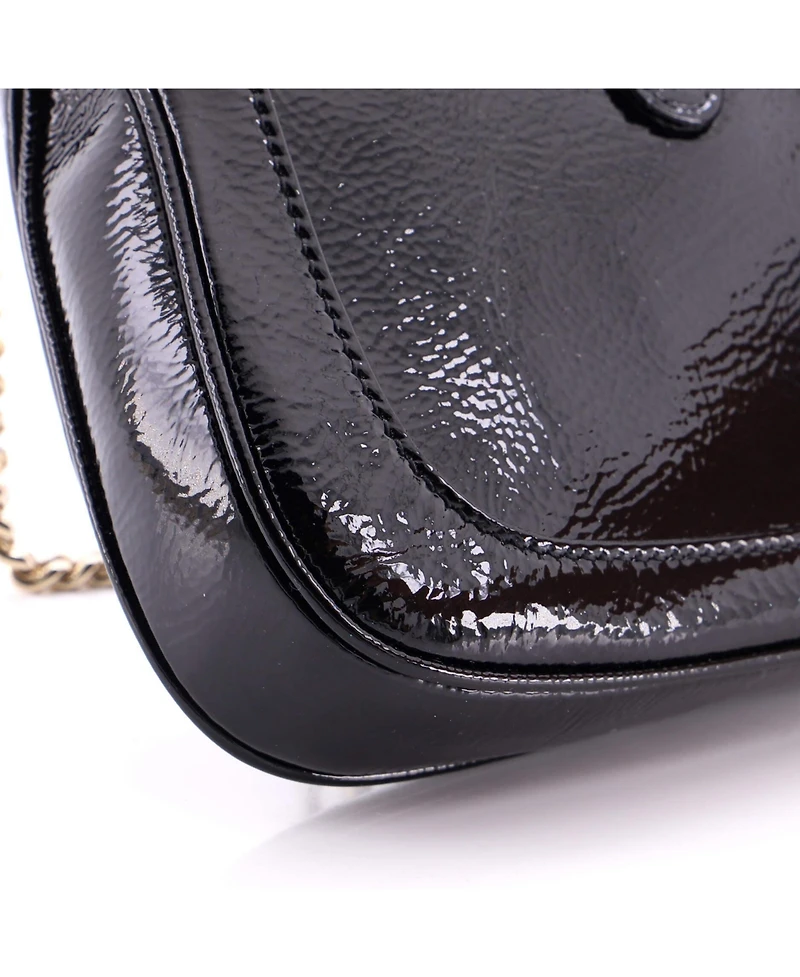 Pre-Owned Gucci Mini Jackie Notte Chain Hobo Patent