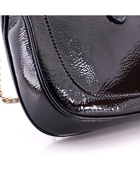 Pre-Owned Gucci Mini Jackie Notte Chain Hobo Patent