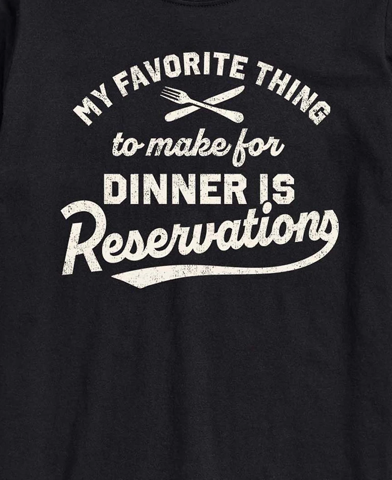 Airwaves Men's My Favorite Thing Reservations Short-Sleeve Graphic T-Shirt