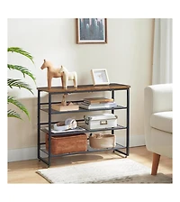 Slickblue 4-Tier Shoe Organizer Rack Adjustable for 9–12 Pairs