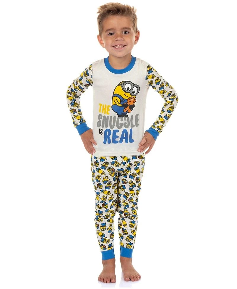 Minions Toddler Boys Despicable Me The Snuggle Is Real Tight Fit 2Piece Pajama Lounge Set