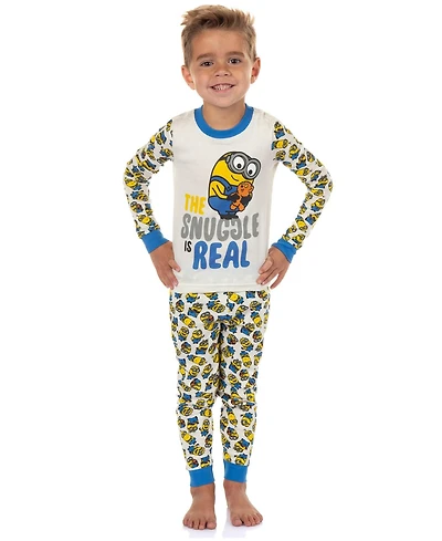 Minions Toddler Boys Despicable Me The Snuggle Is Real Tight Fit 2Piece Pajama Lounge Set