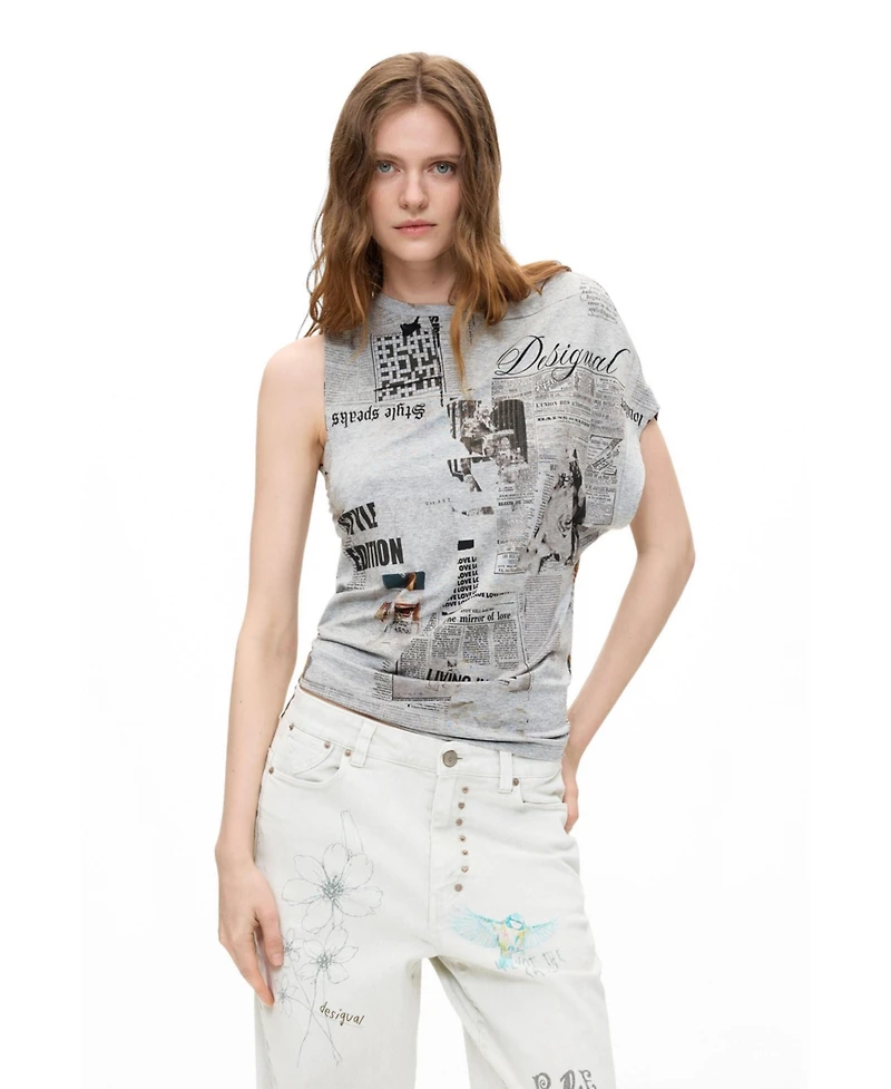 Desigual Women's Long Printed Jeans