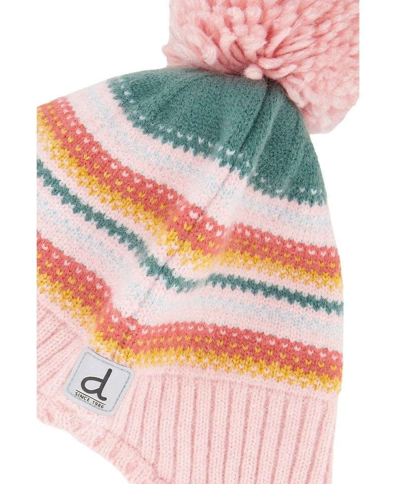 Deux par Deux Baby Girls Girl's(6M-24M) Winter Peruvian with Pompom Knit Hat