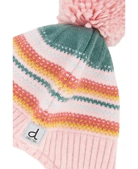 Deux par Deux Baby Girls Girl's(6M-24M) Winter Peruvian with Pompom Knit Hat
