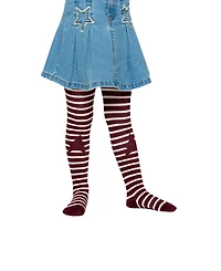 Deux par Little and Big Girl ( 5-6 , 10-12 ) Knit Tights Reddish