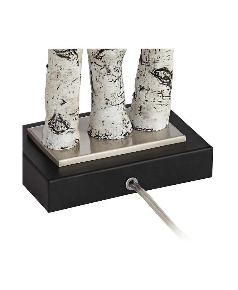 John Timberland Woodland 30" Tall Faux Birch Tree Large Farmhouse Rustic End Table Lamp Single Living Room Bedroom