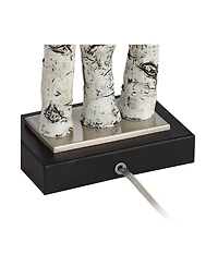 John Timberland Woodland 30" Tall Faux Birch Tree Large Farmhouse Rustic End Table Lamp Single Living Room Bedroom
