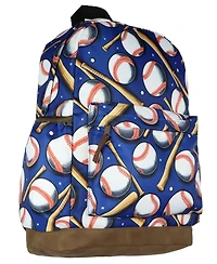 Intimo Batter Up 16 Inch Backpack Baseball and Bats All Over Print School Book Bag