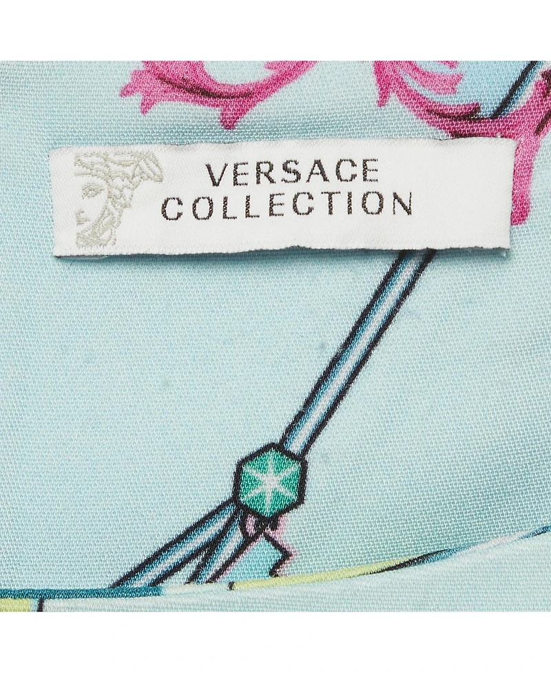Pre-Owned Versace Women's Collection Multicolor Crepe Barocco Print Mini Dress