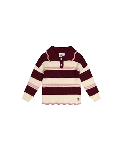 Deux par Toddler Girls (2T-5T)Scalloped Collar Sweater