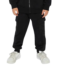 Deux par Toddler Boys (2T-5T) Fleece Bi-Material Sweatpants with Pockets