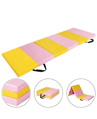 Costway 6'x2'x2.5" 3-Fold Gymnastics Tumbling Mat Yoga Aerobics Gym Exercise Fitness Mat