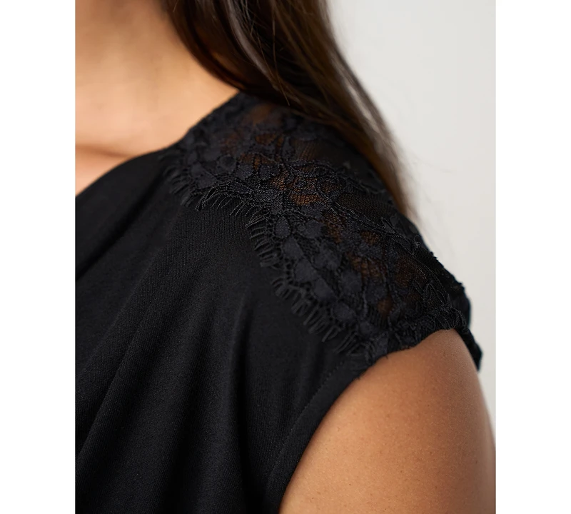 Liverpool Los Angeles Women's Sleeveless Cowl Neck Knit Top