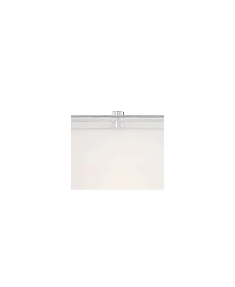 Possini Euro Design Proxima Modern Table Lamp with Acrylic Riser 28" Tall Chrome Sheer Outer Inner Rectangular Shade for Bedroom Living Room