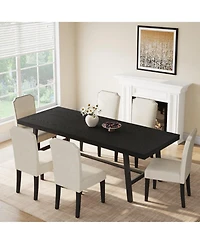 gaomon Industrial 86.61" Long Kitchen Dining Table for Dinner, Kitchen