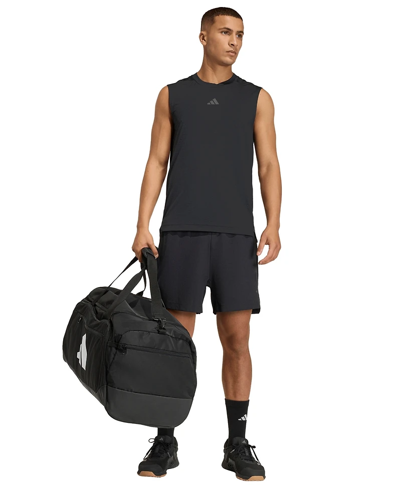 adidas Men's D4T Prime Lift Three-Stripes Crewneck Tank Top