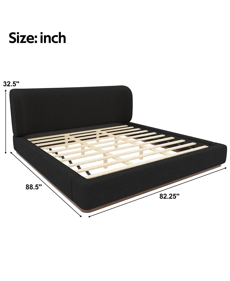 Streamdale Furniture Low-Profile Upholstered Platform Bed