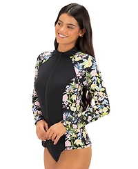 Hurley Women's Zipper Closure Long-Sleeve Rashguard