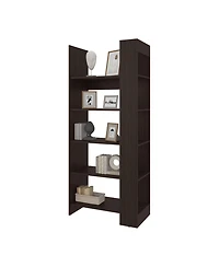 Fm Furniture Doney Park 5-Shelf Open Bookcase, Contemporary Design for Display and Storage