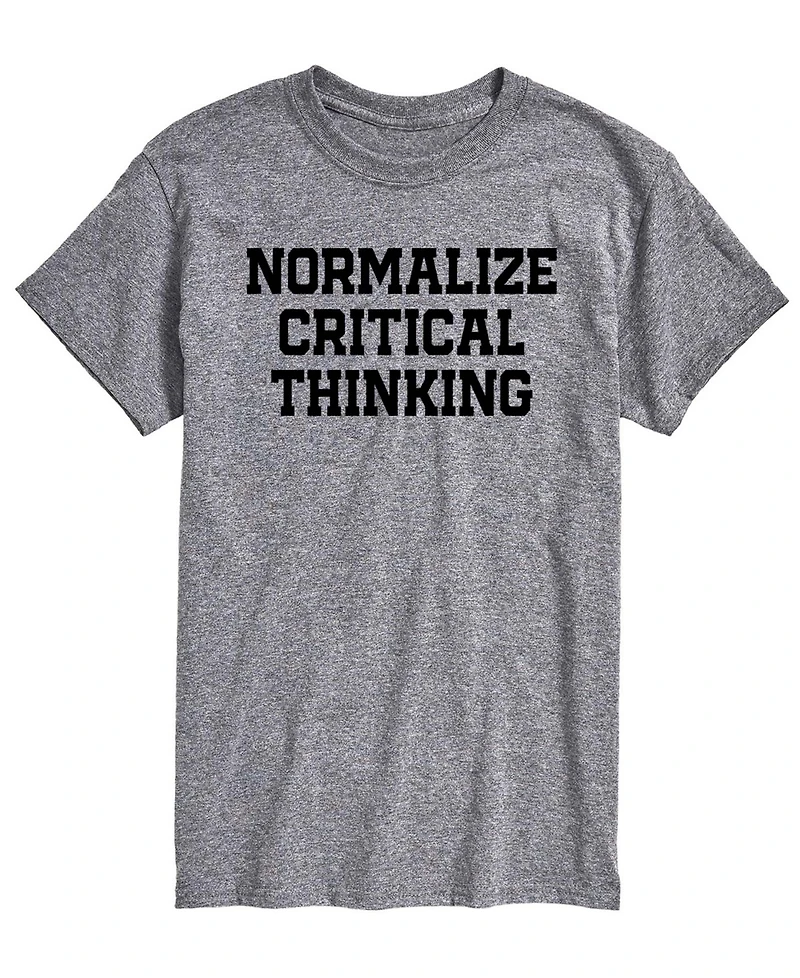Airwaves Men's Normalize Critical Thinking Short-Sleeve Graphic T-Shirt