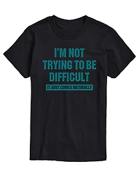 Airwaves Men's Not Trying To Be Difficult Short-Sleeve Graphic T-Shirt