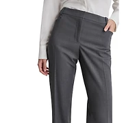 Dkny Petite High-Rise Straight-Leg Pants