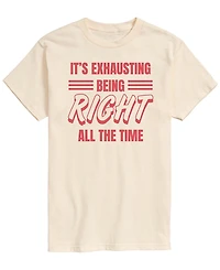 Airwaves Men's Exhausting Being Right Short-Sleeve Graphic T-Shirt