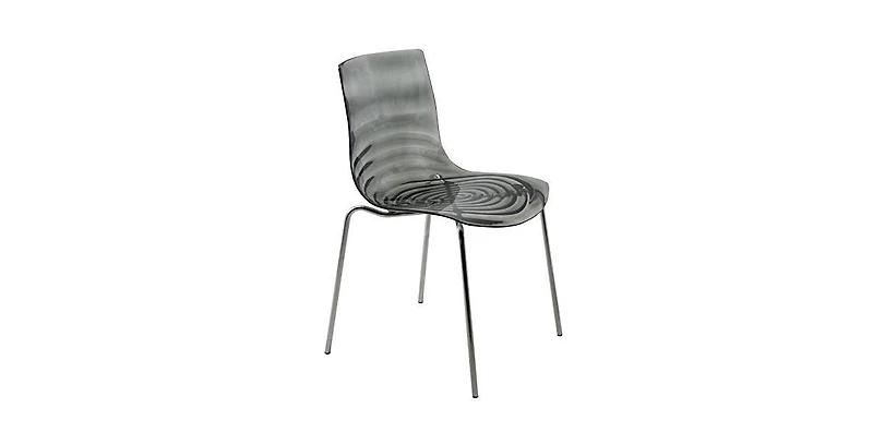 LeisureMod Astor Water Ripple Design Dining Chair Set of 4