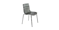 LeisureMod Astor Water Ripple Design Dining Chair Set of 4