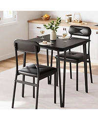 gaomon 2-Piece Upholstered Dining Set – Kitchen Table & Chairs for Small Spaces