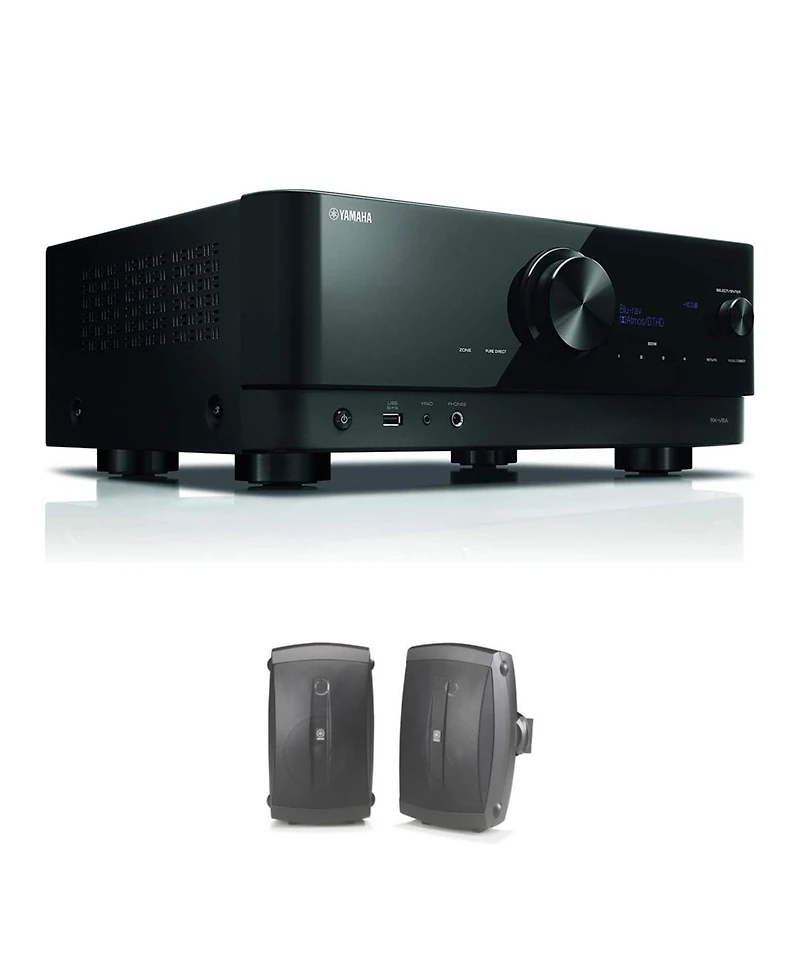 Yamaha Rx-V6A 7.2-Channel Av Receiver with Ns-AW150BL Speakers