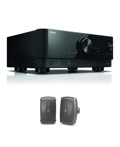 Yamaha Rx-V6A 7.2-Channel Av Receiver with Ns-AW150BL Speakers