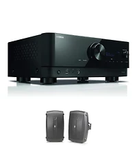 Yamaha Rx-V6A 7.2-Channel Av Receiver with Ns-AW150BL Speakers