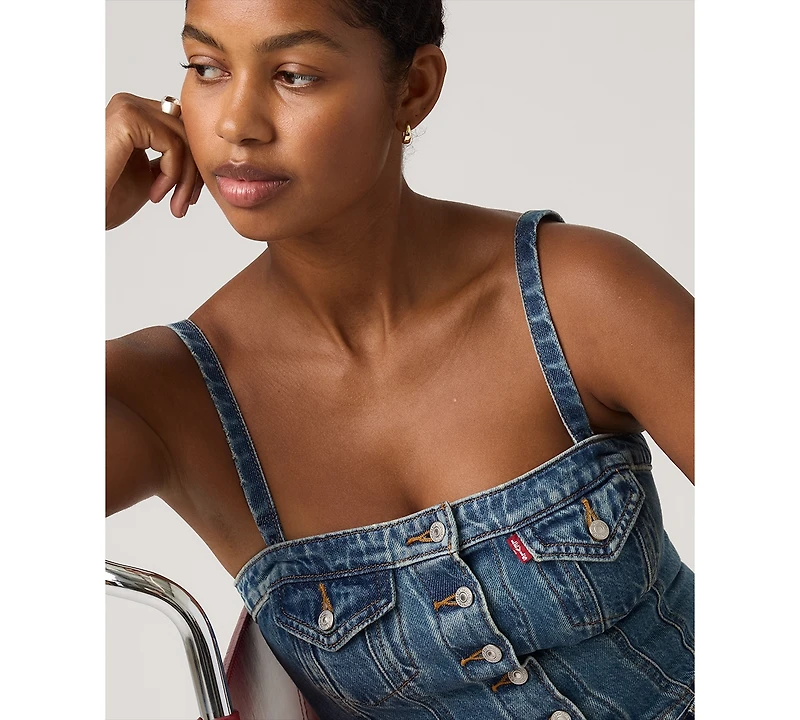 Levi's Premium Women's Sleeveless Denim Tube Top