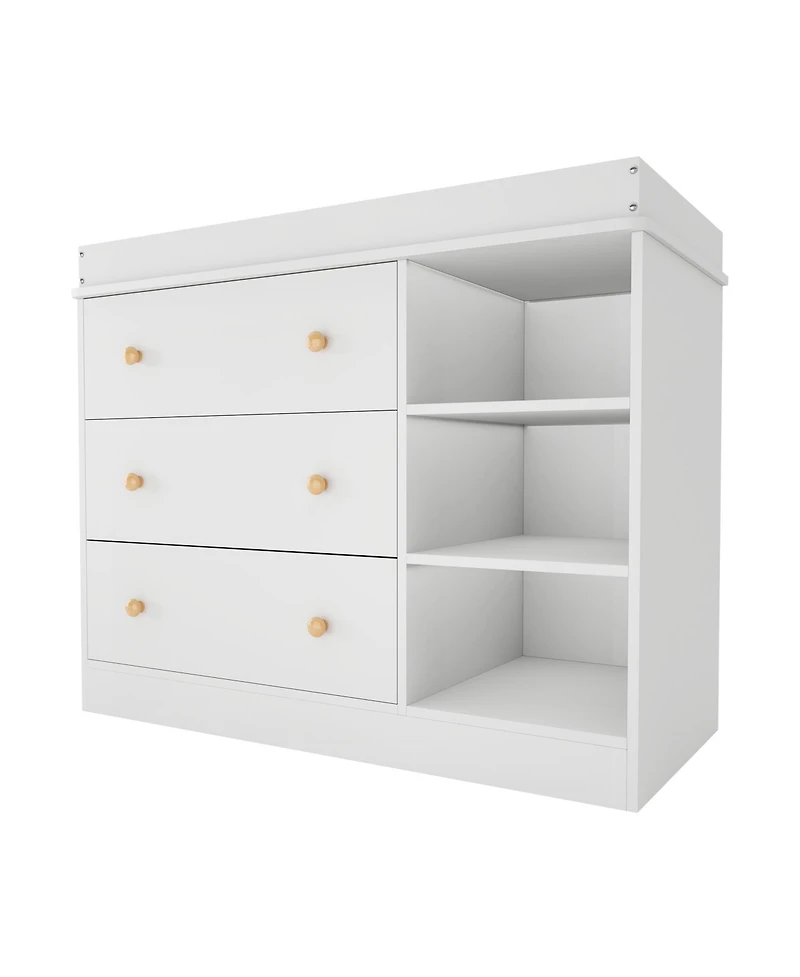 gaomon Baby Changing Table with 3 Drawers and Storage Shelves