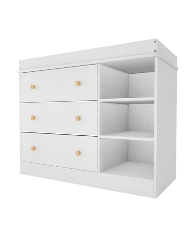 gaomon Baby Changing Table with 3 Drawers and Storage Shelves
