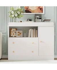 gaomon 3-in-1 Baby Changing Table with 2 Drawers and Cabinet