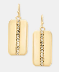 I.n.c. International Concepts Pave Dog Tag Drop Earrings, Macy's Exclusive