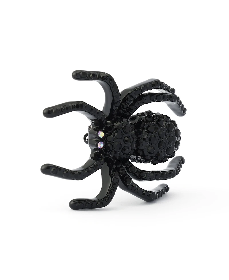 Betsey Johnson Faux-Stone Halloween Spider Brooch