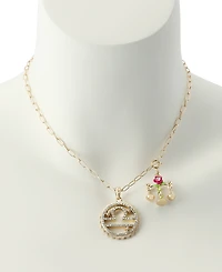 Betsey Johnson Faux-Stone Libra Celestial Pendant Necklace Charm Zodiac Set