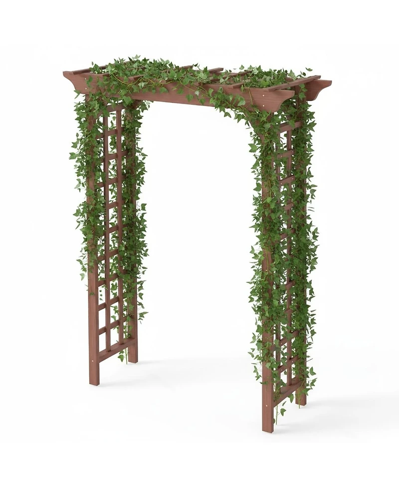 Streamdale Furniture Wooden Arbor Wedding Arch for Ceremony Garden Backyard Decor
