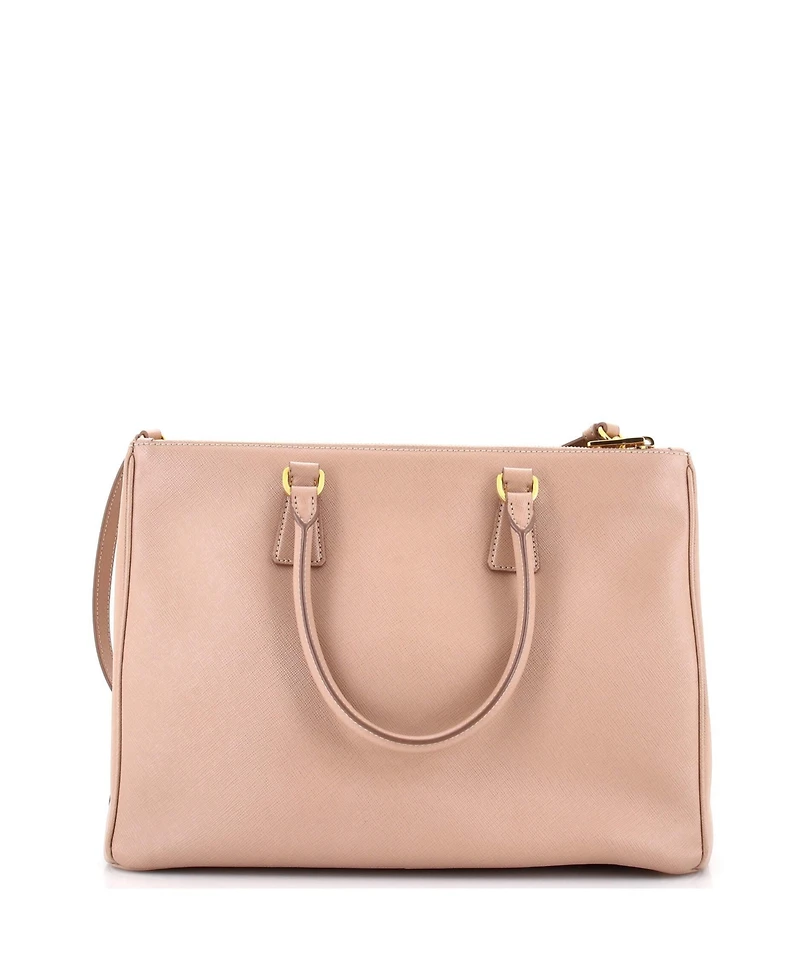 Pre-Owned Prada Galleria Double Zip Tote Saffiano Leather