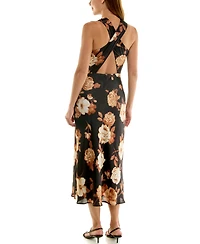 Row A Juniors' Sleeveless Cowl Neck Dress