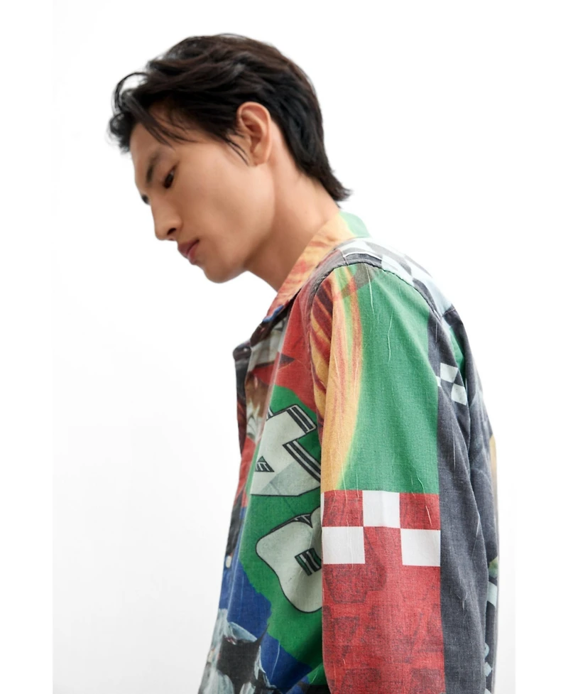 Desigual Men's Collage print shirt