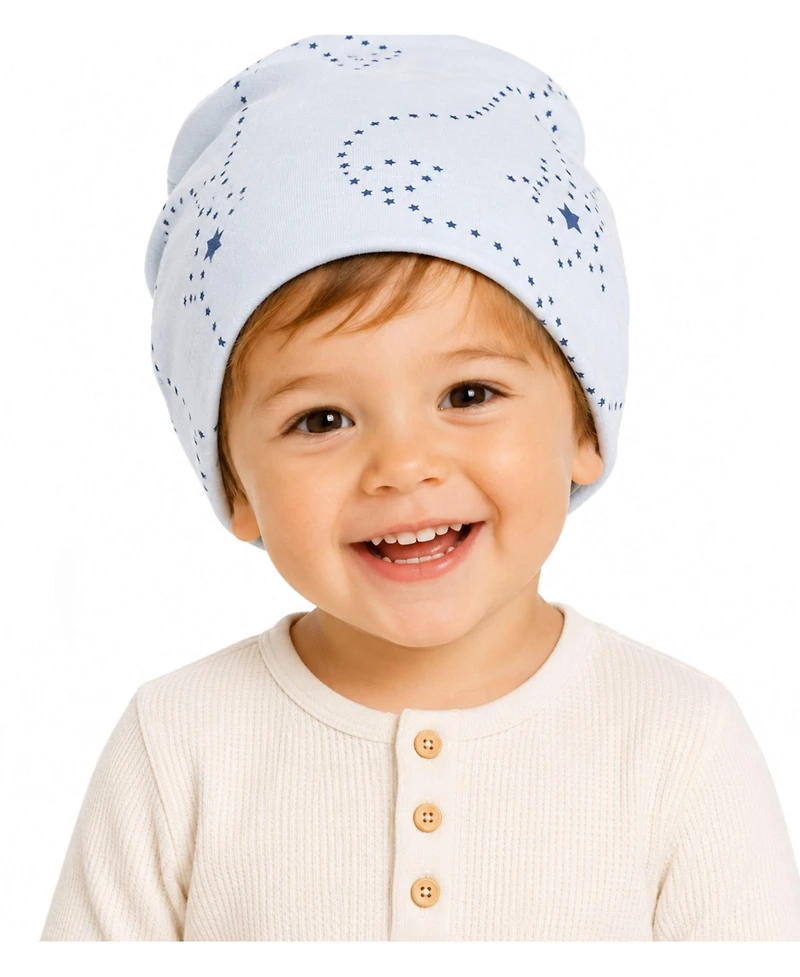 MeMoi Baby Boys' 1M- 6M Entangled Stars Cotton Knit Beanie